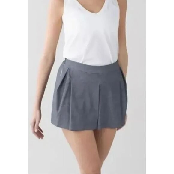 Lululemon City Skort Gray Zip
Pockets Pleated Shorts Women's
Size 10 - Picture 10 of 10